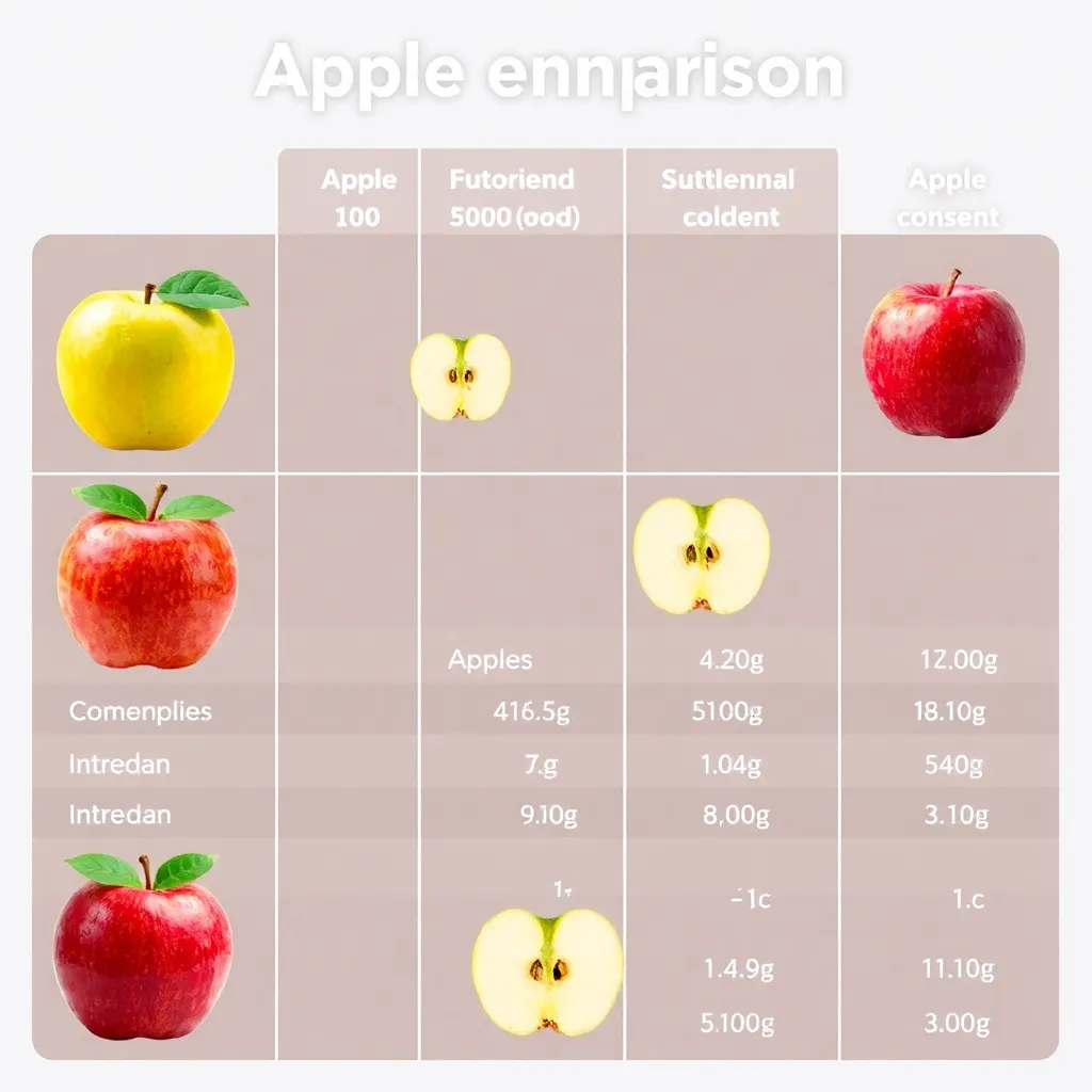 Apple Varieties Nutrition Comparison: From Pink Lady to Granny Smith