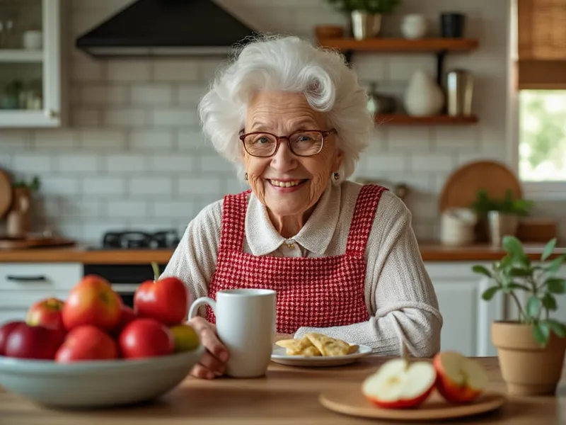 Grandma in her cozy kitchen